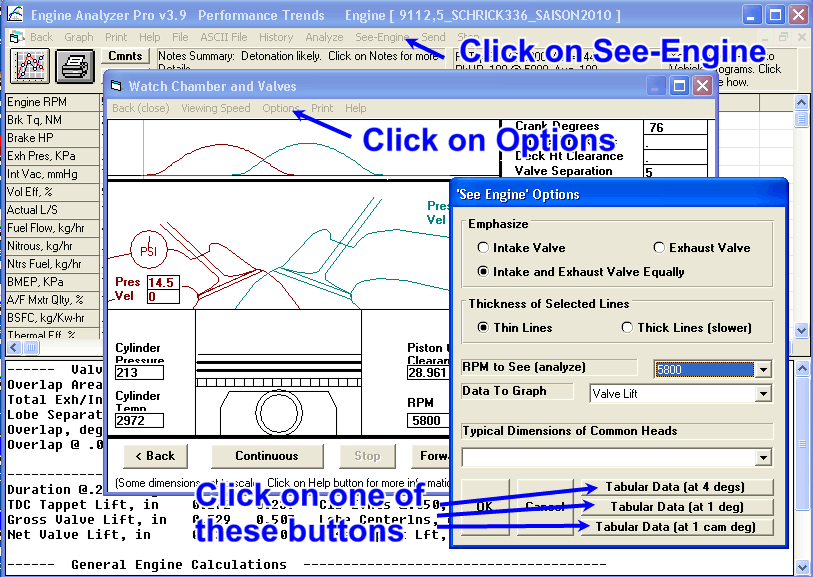 See-Engine Output Options