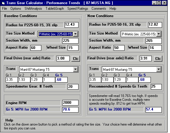 Transmission gear ratio calculator honda